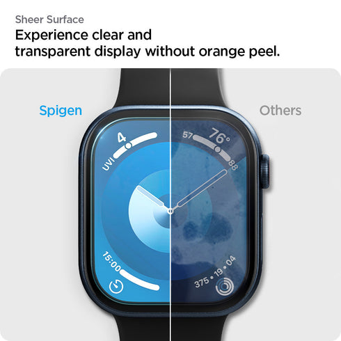 Spigen Apple Watch 11/10 系列螢幕保護貼 – EliteShield EZ Fit(2片裝)