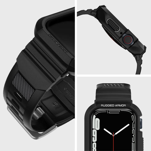 Spigen Apple Watch 系列 (45mm/44mm) 保護殼 + 錶帶 – Rugged Armor Pro