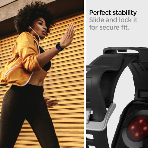 Spigen Apple Watch 系列 (45mm/44mm) 保護殼 + 錶帶 – Rugged Armor Pro