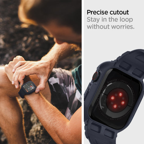 Spigen Apple Watch 系列 (45mm/44mm) 保護殼 + 錶帶 – Rugged Armor Pro