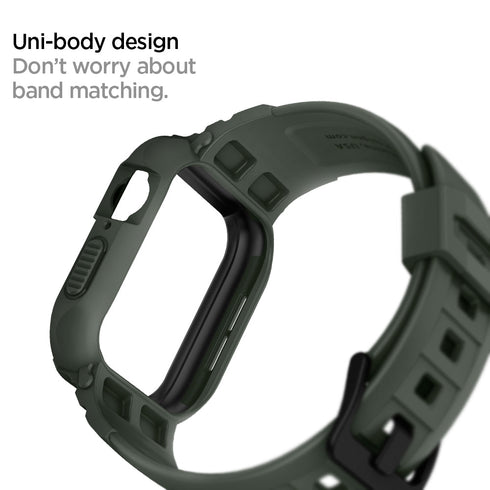 Spigen Apple Watch 系列 (45mm/44mm) 保護殼 + 錶帶 – Rugged Armor Pro