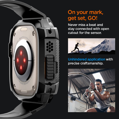 Spigen Apple Watch Ultra 3/2/1 (49mm) 保護殼 + 錶帶 – Rugged Armor Pro