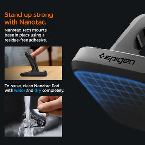 Reusable Nanotac base securing the Apple Watch charging stand