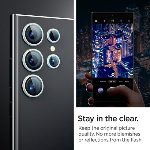 Spigen Galaxy S24 Ultra 鏡頭保護貼 – Optik Pro EZ Fit(2入裝)