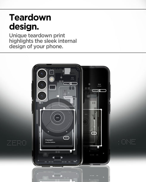 Spigen Galaxy S25 保護殼 - Ultra Hybrid 系列透明防摔殼 MagFit Zero One