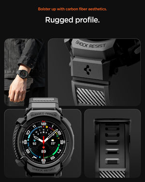 Spigen Galaxy Watch 8 Classic (46mm) Case + Case Rugged Armor Pro view 12