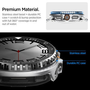 Spigen Galaxy Watch 8 Classic (46mm) Watch Case – Bezel Tune Pro Black feature view 10