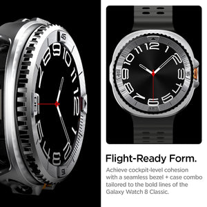 Spigen Galaxy Watch 8 Classic (46mm) Watch Case – Bezel Tune Pro Silver feature view 9