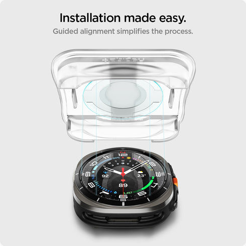Spigen Galaxy Watch Ultra 47mm (2025/2024) Screen Protector – GLAS.tR EZ Fit (2 Pack)