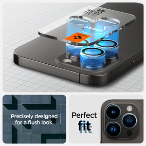Spigen iPhone 15 Pro Max / 15 Pro Lens Protector – Optik Pro EZ Fit – Crystal Clear product image 7