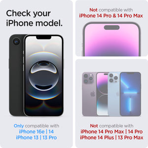 Spigen iPhone 17e / 16e / 14 / 13 / 13 Pro Screen Protector GLAS.tR EZ Fit Privacy view 3