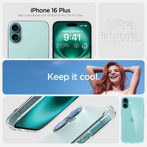 Spigen iPhone 16 Plus Case – Ultra Hybrid – Frost Clear – detail image 7