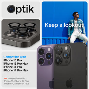 Spigen iPhone 14 Pro Max / 14 Pro Lens Protector Optik Pro EZ Fit view 7