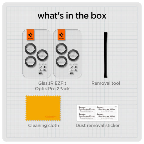 Spigen iPhone 15 Pro Max / 15 Pro 鏡頭保護貼 – Optik Pro EZ Fit