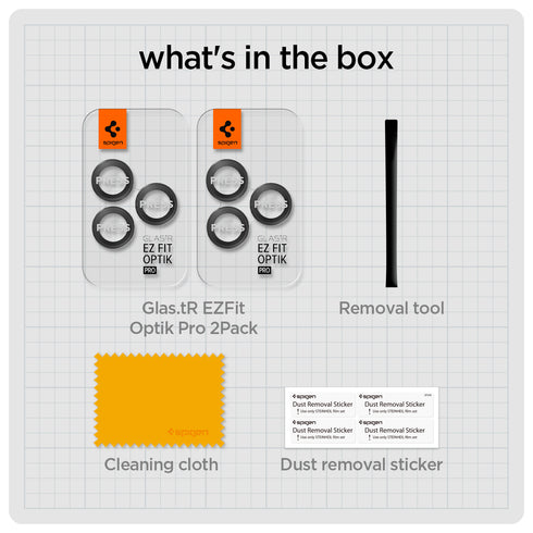 Spigen iPhone 14 Pro Max / 14 Pro Linsenschutz – Optik Pro EZ Fit