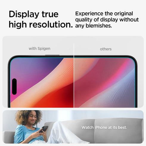 Spigen iPhone 16 Plus / iPhone 16 螢幕保護貼 – GLAS.tR EZ Fit (2 片裝)