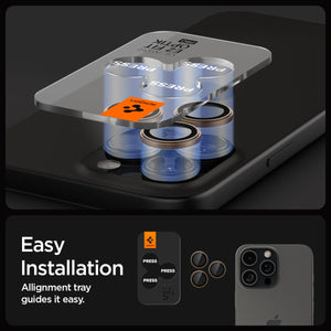 Spigen iPhone 16 Pro Max / 16 Pro Lens Protector – Optik Pro EZ Fit – Desert Titanium product image 9