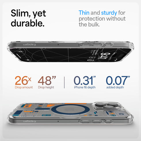 Spigen iPhone 16 Pro Max 保護殼 – Ultra Hybrid 系列透明防摔殼 MagFit Analogue