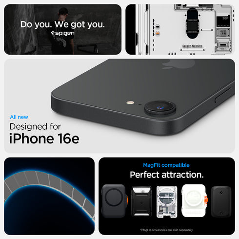 Spigen iPhone 16e 保護殼 – Ultra Hybrid Neo One 科技透明磁吸防摔殼
