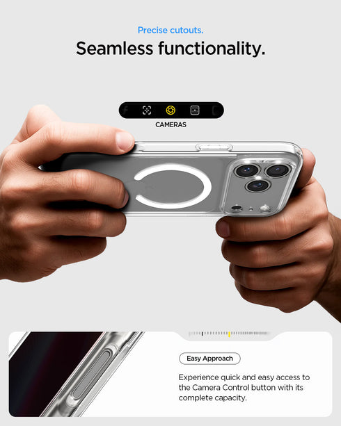 Spigen iPhone 17 Pro Max 保護殼 - Ultra Hybrid 系列透明防摔殼(MagFit)