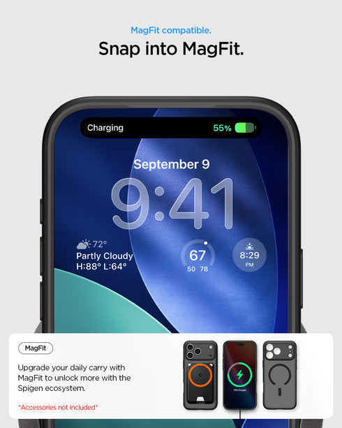 Spigen iPhone 17 Pro Max 保護殼 - Ultra Hybrid 系列透明防摔殼(MagFit)