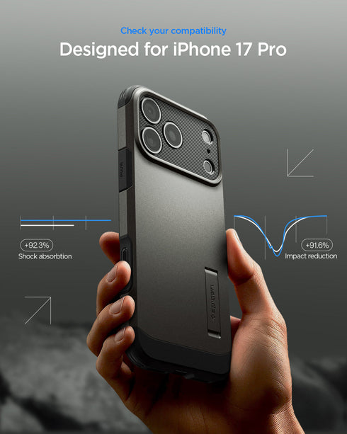 Spigen iPhone 17 Pro 保護殼 - Tough Armor T 相機控制磁吸防摔鎧甲