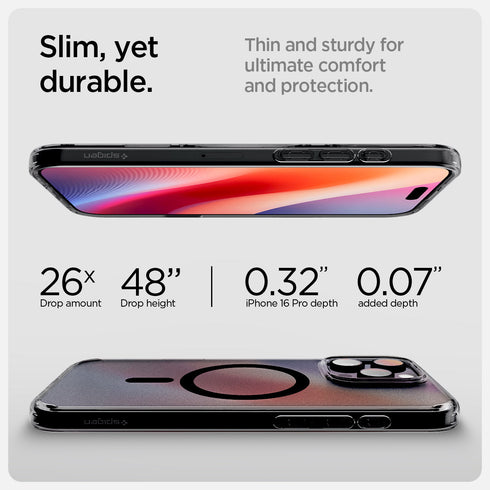 Spigen iPhone 16 Pro / 16 Pro Max 保護殼 – Ultra Hybrid 系列透明防摔殼 T(MagFit + 鏡頭控制)