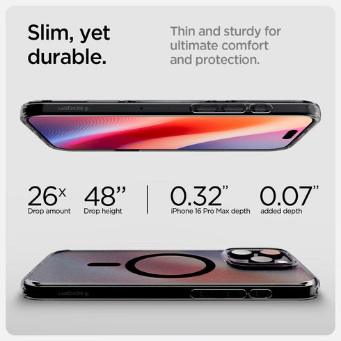 Spigen iPhone 16 Pro / 16 Pro Max 保護殼 – Ultra Hybrid 系列透明防摔殼 T(MagFit + 鏡頭控制)