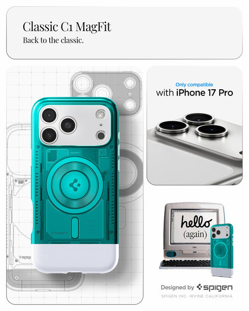 Spigen iPhone 17 Pro 保護殼 - Classic C1 經典C1風格磁吸限量版防摔殼