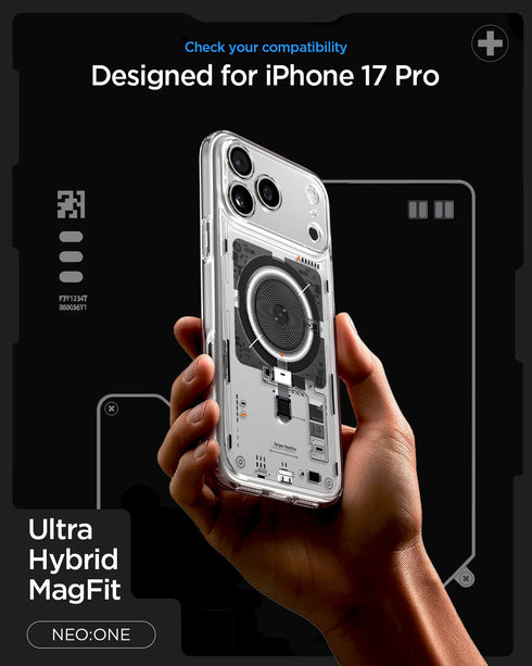 Spigen iPhone 17 系列手機殼 – Ultra Hybrid Neo One 科技透明磁吸防摔殼
