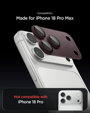 Spigen iPhone 18 Pro Max Glas.tR EZ Fit Optik Pro XL lens protector - Dark Cherry - image 11