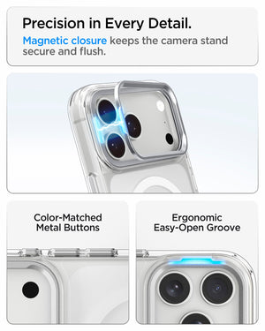 Spigen iPhone 18 Pro Ultra Hybrid Optik S (Mag Fit) - Clear Silver - image 13