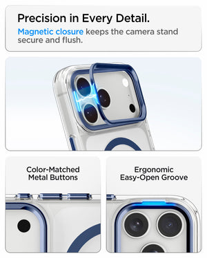 Spigen iPhone 18 Pro Max Ultra Hybrid Optik S (Mag Fit) - Clear Deep Blue - image 13