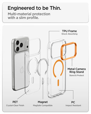 Spigen iPhone 18 Pro Max Ultra Hybrid Optik S (Mag Fit) - Clear Orange - image 7