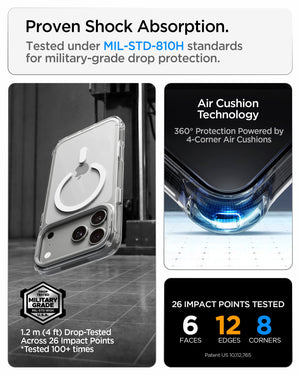 Spigen iPhone 18 Pro Max Ultra Hybrid Optik S (Mag Fit) - Clear Silver - image 10