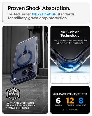 Spigen iPhone 18 Pro Max Ultra Hybrid Optik S (Mag Fit) - Clear Deep Blue - image 10