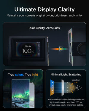 iPhone Duo Glas.tR EZ Fit Pro showing optical clarity designed to preserve screen colors, brightness, and sharp details.
