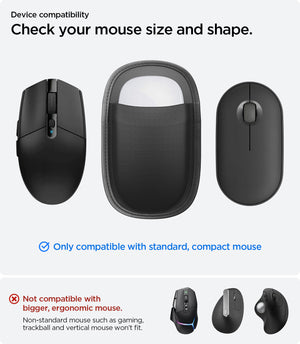 Spigen Laptop & Tablet Mouse Sleeve – LD220 — Black, fit, construction or use view 17
