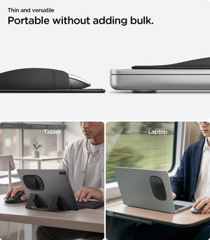 Spigen Laptop & Tablet Mouse Sleeve – LD220 — Black, fit, construction or use view 18