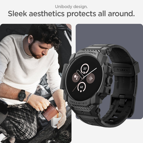 Spigen Pixel Watch 3 (45mm) 保護殼 + 錶帶 – Rugged Armor Pro