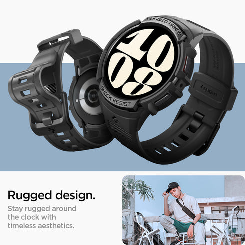 Spigen Galaxy Watch 6 (44mm) 保護殼+錶帶 - Rugged Armor Pro