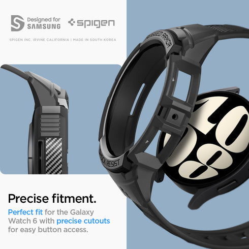 Spigen Galaxy Watch 6 (44mm) 保護殼+錶帶 - Rugged Armor Pro