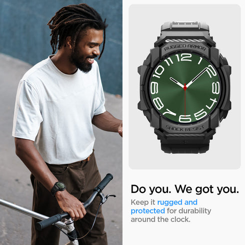 Spigen Galaxy Watch Ultra 47mm (2025/2024) Case + Band – Rugged Armor Pro