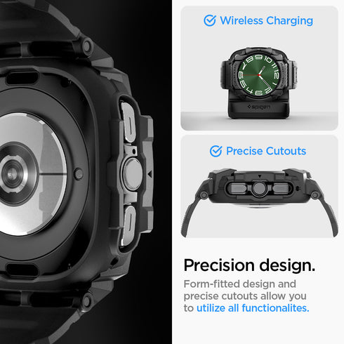 Spigen Galaxy Watch Ultra 47mm (2025/2024) Case + Band – Rugged Armor Pro