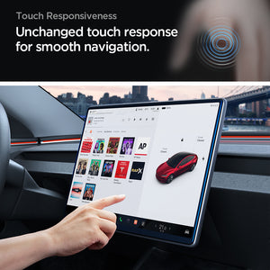 Spigen Tesla Model 3 / Model Y Screen Protector (15.4") Screen Protector GLAS.tR EZ Fit Anti-Glare view 14