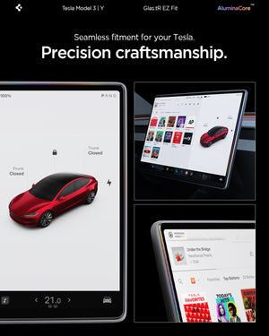 Spigen Tesla Model 3 / Model Y Screen Protector (15.4") Screen Protector GLAS.tR EZ Fit AluminaCore view 14