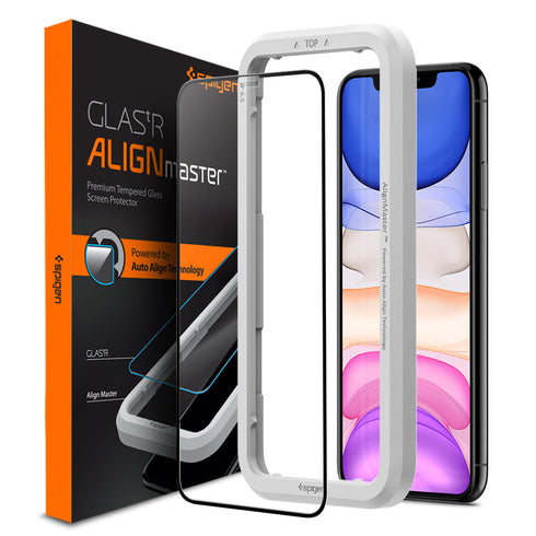 Spigen iPhone 11 系列螢幕保護貼 – GLAS.tR AlignMaster 全覆蓋(1 片裝)