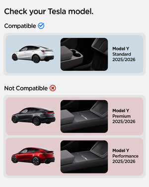Tesla Model Y Standard compatibility guide for Spigen console extender