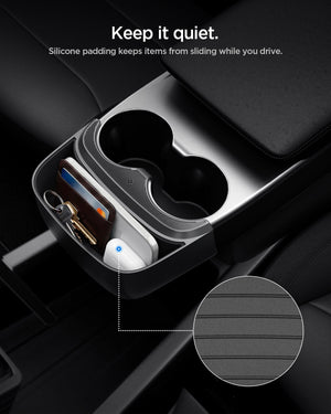 Anti-rattle lining in Spigen Tesla Model Y Standard organizer