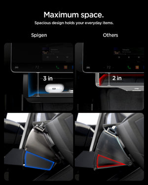 Spigen Tesla Model Y Juniper / Model 3 Highland Hidden Under-Screen Organizer – TO227JH — fit, construction or installation view 10